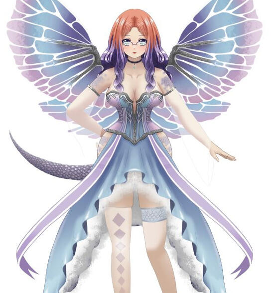 Fairy dragon vtuber, design + art